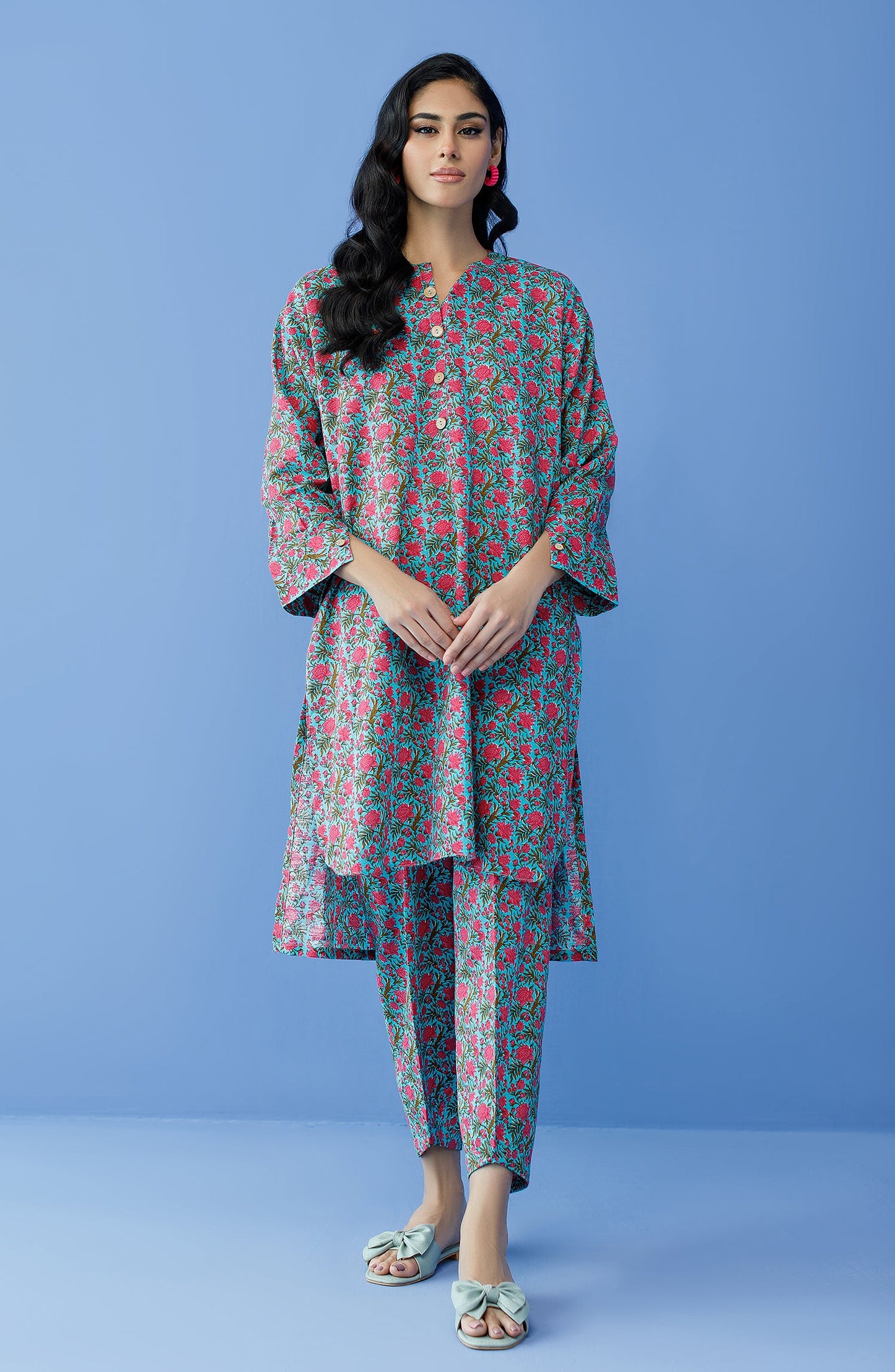 Orient - Stitched 2 Piece Printed Khaddar Shirt and Khaddar Pant