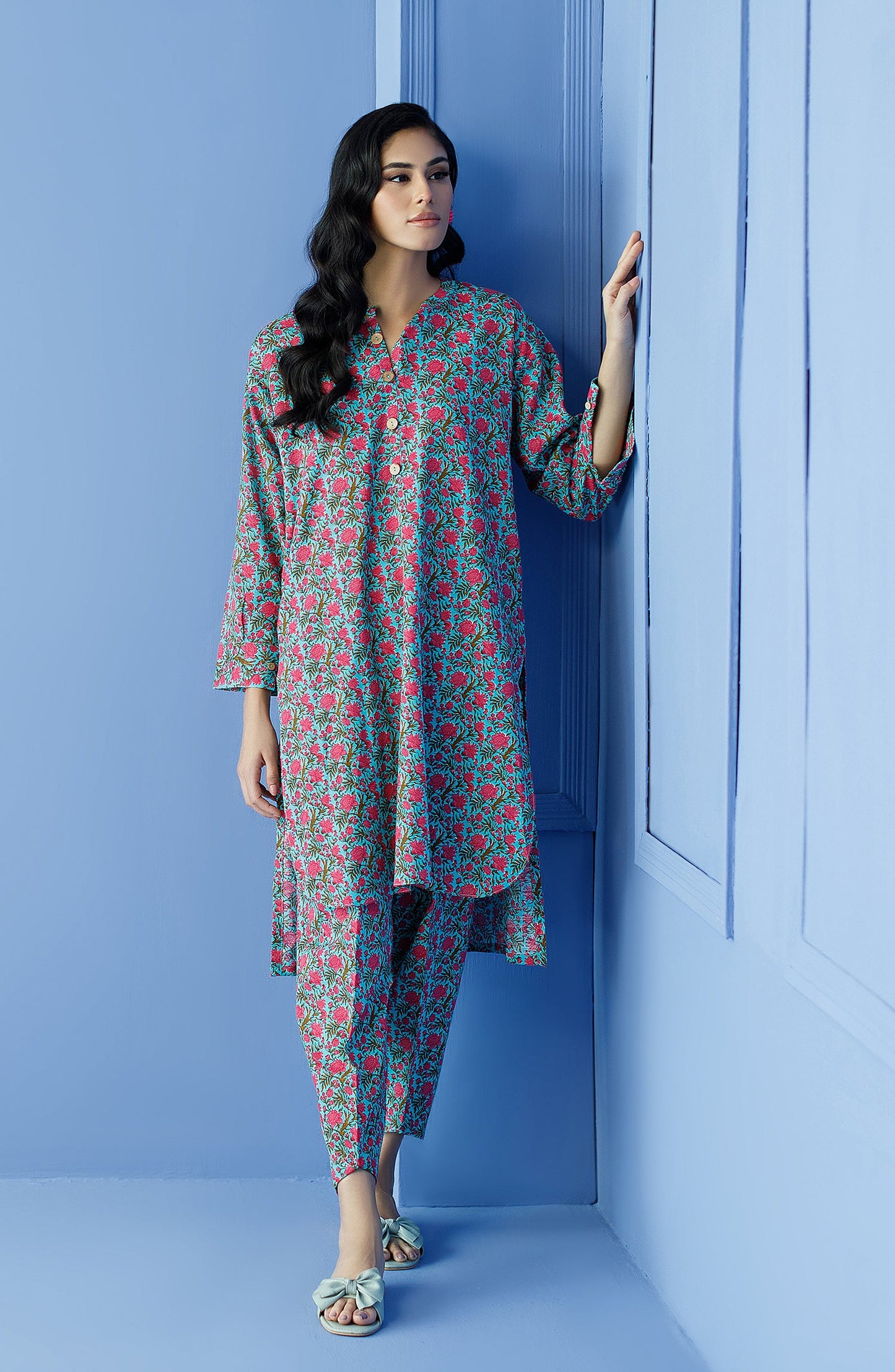 Orient - Stitched 2 Piece Printed Khaddar Shirt and Khaddar Pant