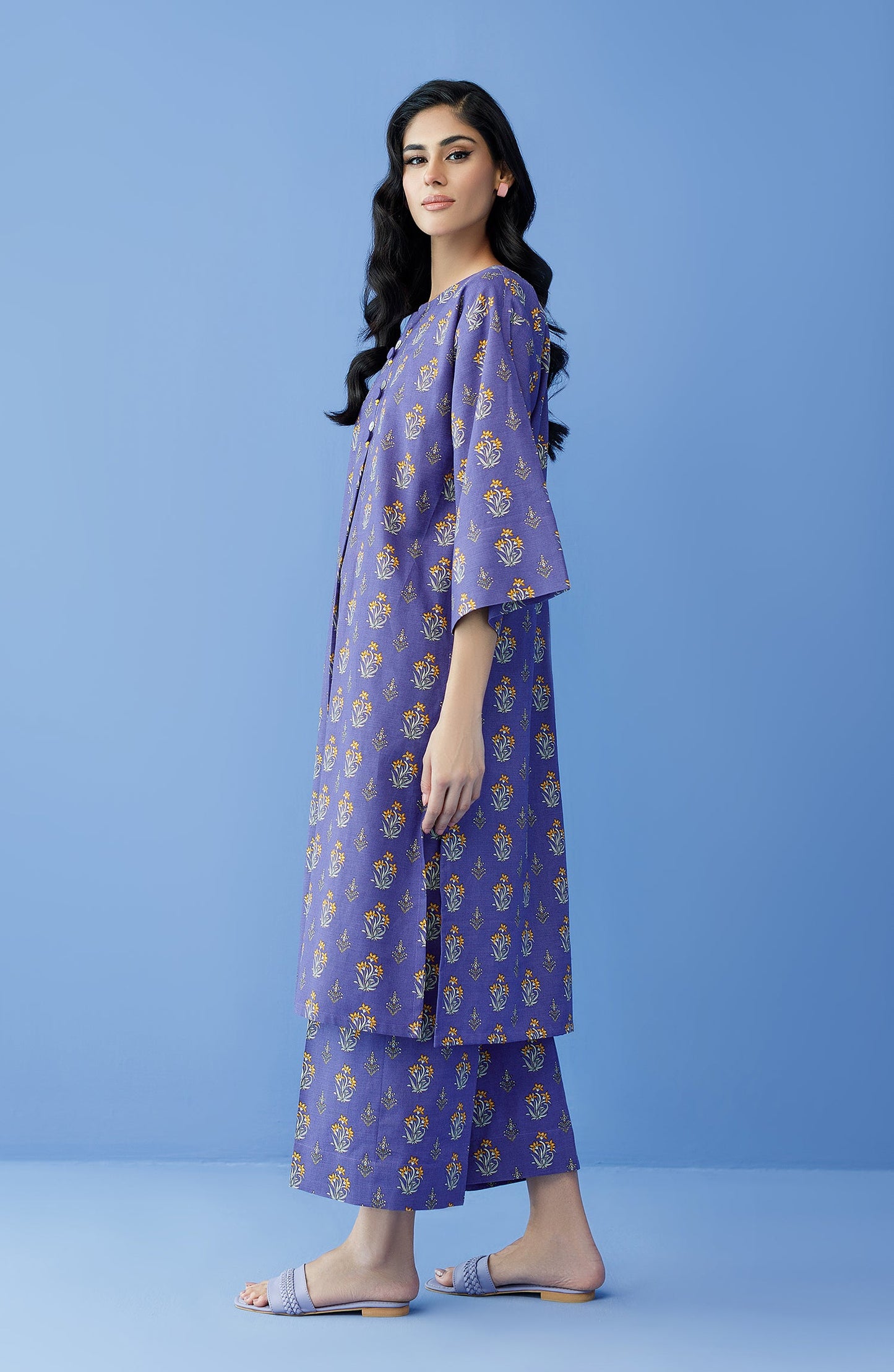 Orient - Stitched 2 Piece Printed Khaddar Shirt and Khaddar Pant