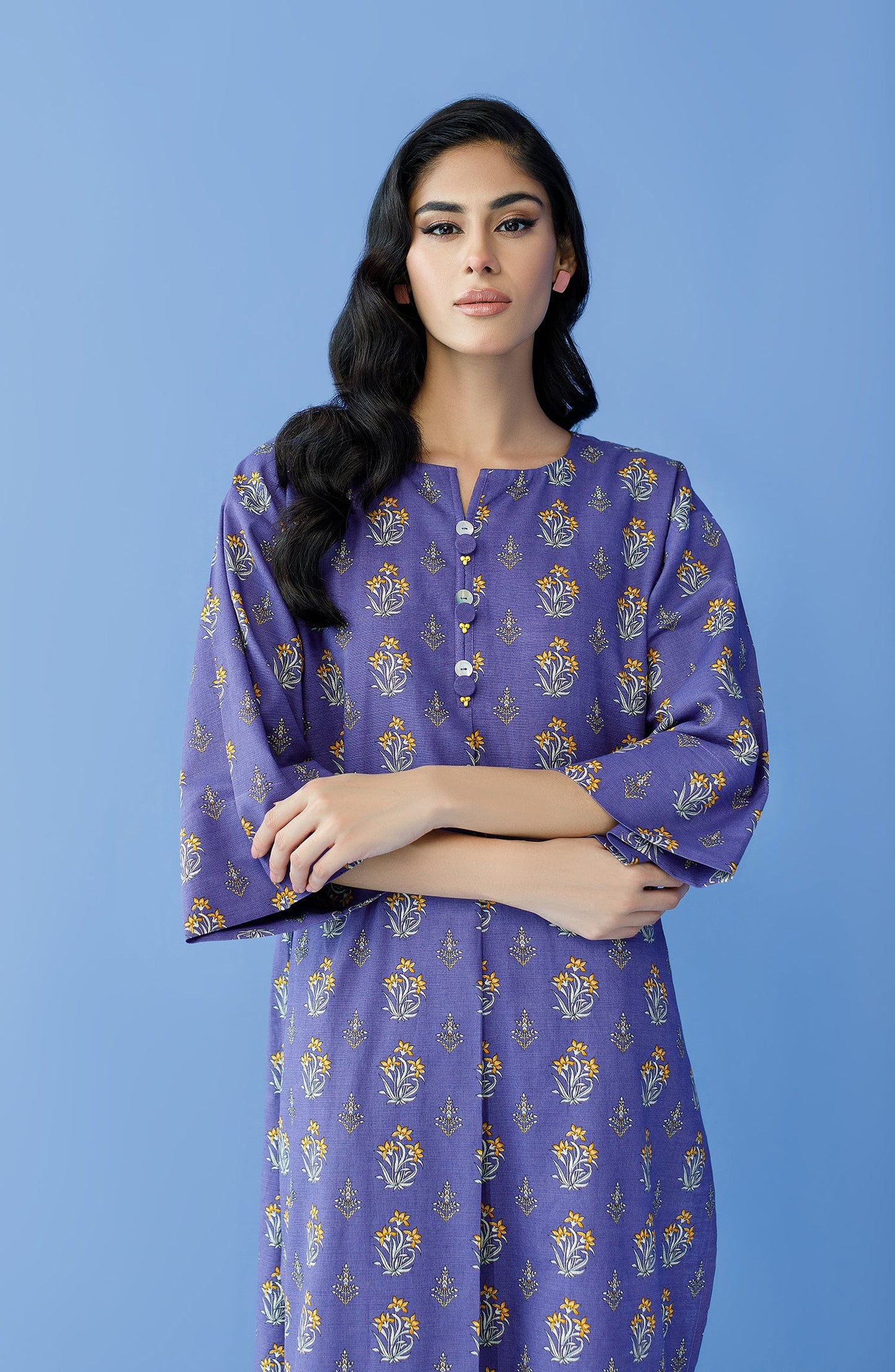 Orient - Stitched 2 Piece Printed Khaddar Shirt and Khaddar Pant