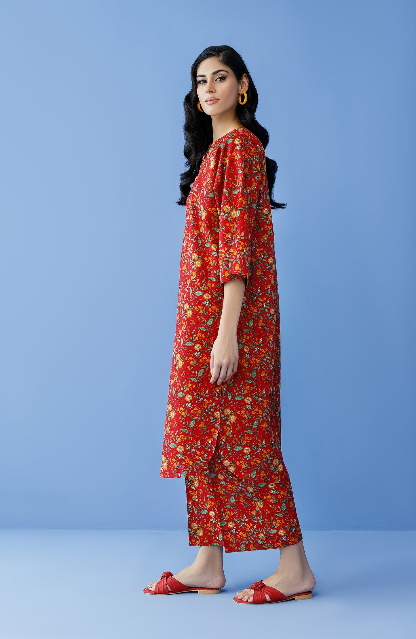 Orient - Unstitched 2 Piece Printed Khaddar Shirt and Khaddar Pant