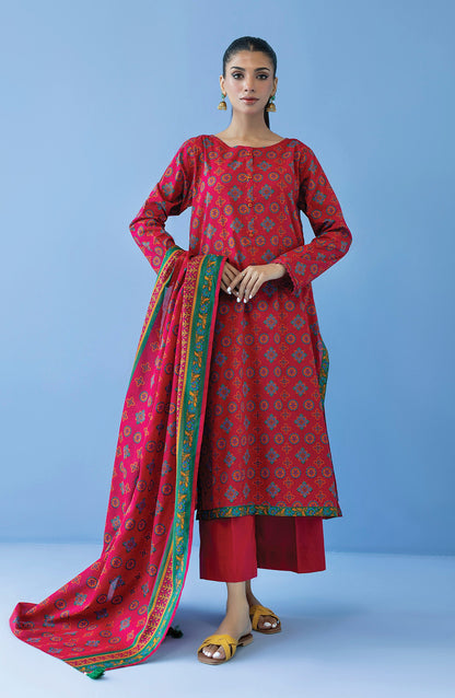 Orient - Unstitched 3 Piece Printed Cambric Shirt , Cambric Pant and Lawn Dupatta