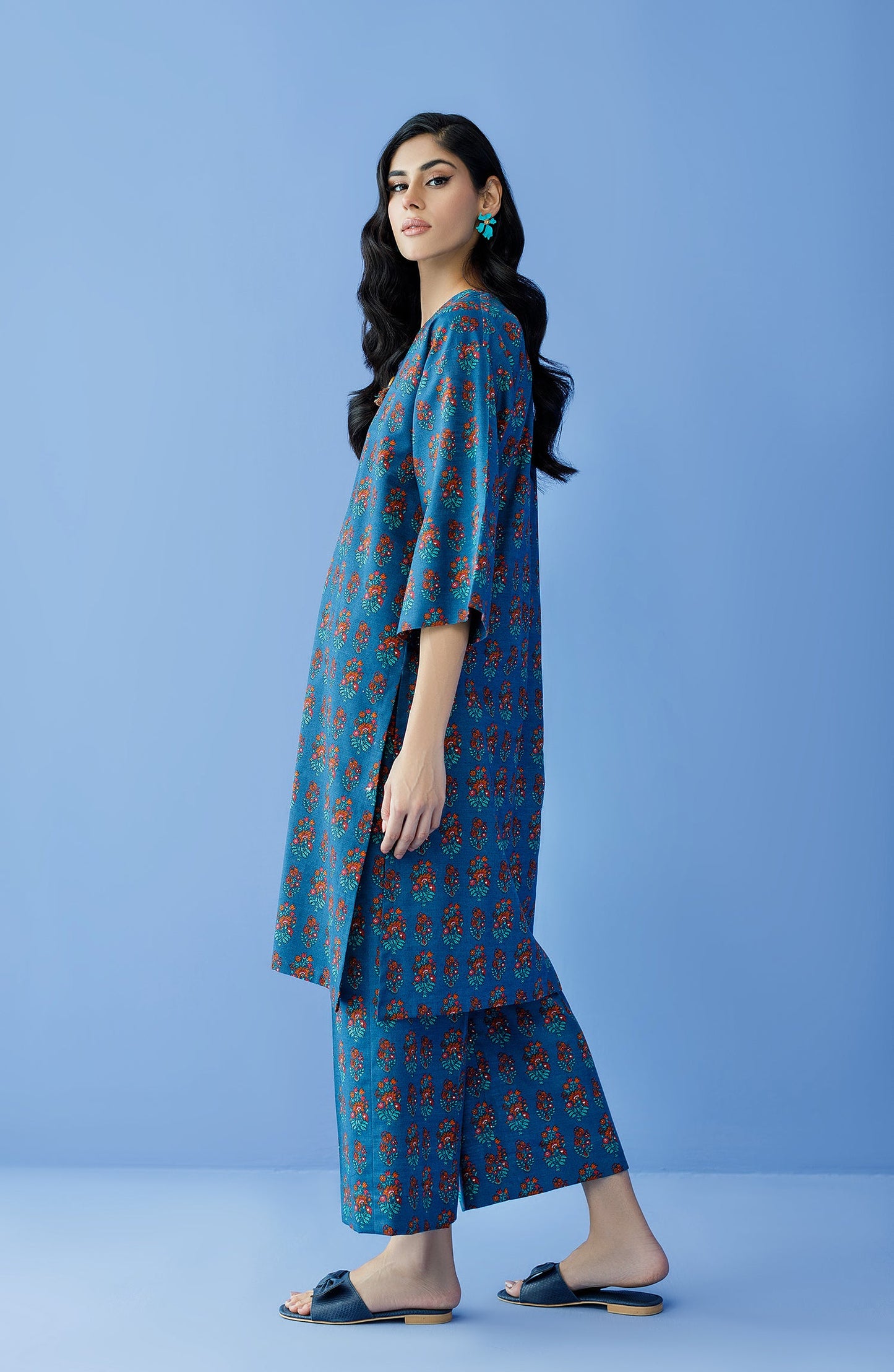 Orient - Stitched 2 Piece Printed Khaddar Shirt and Khaddar Pant