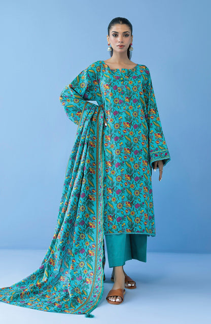 Orient - Unstitched 3 Piece Printed Cambric Shirt , Cambric Pant and Lawn Dupatta
