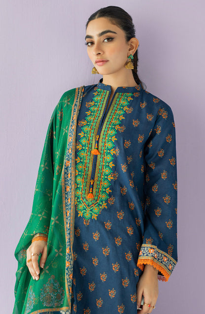 Orient - Stitched 2 Piece Embroidered Lawn Shirt and Chiffon Dupatta