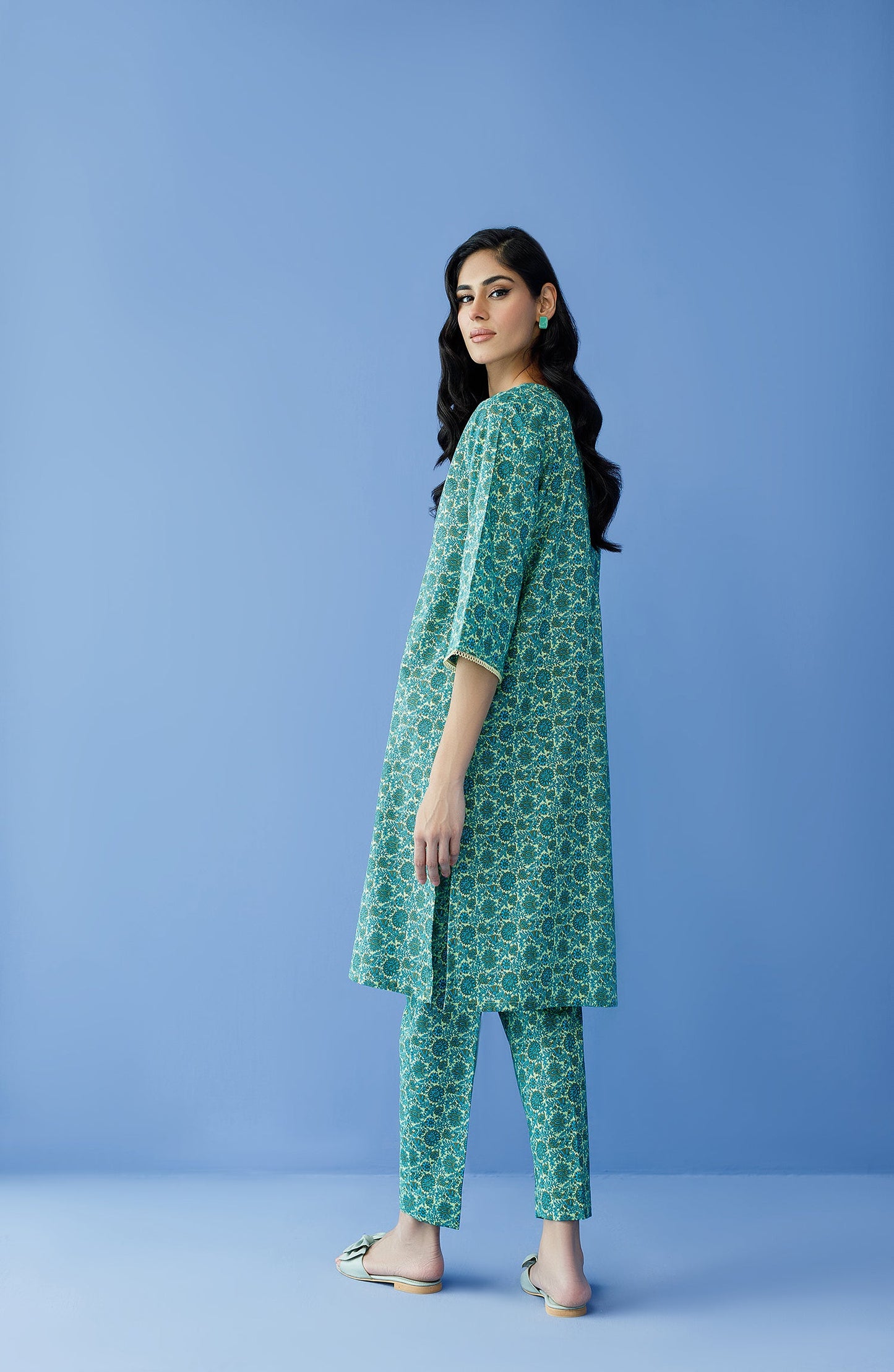 Orient - Stitched 2 Piece Printed Khaddar Shirt and Khaddar Pant