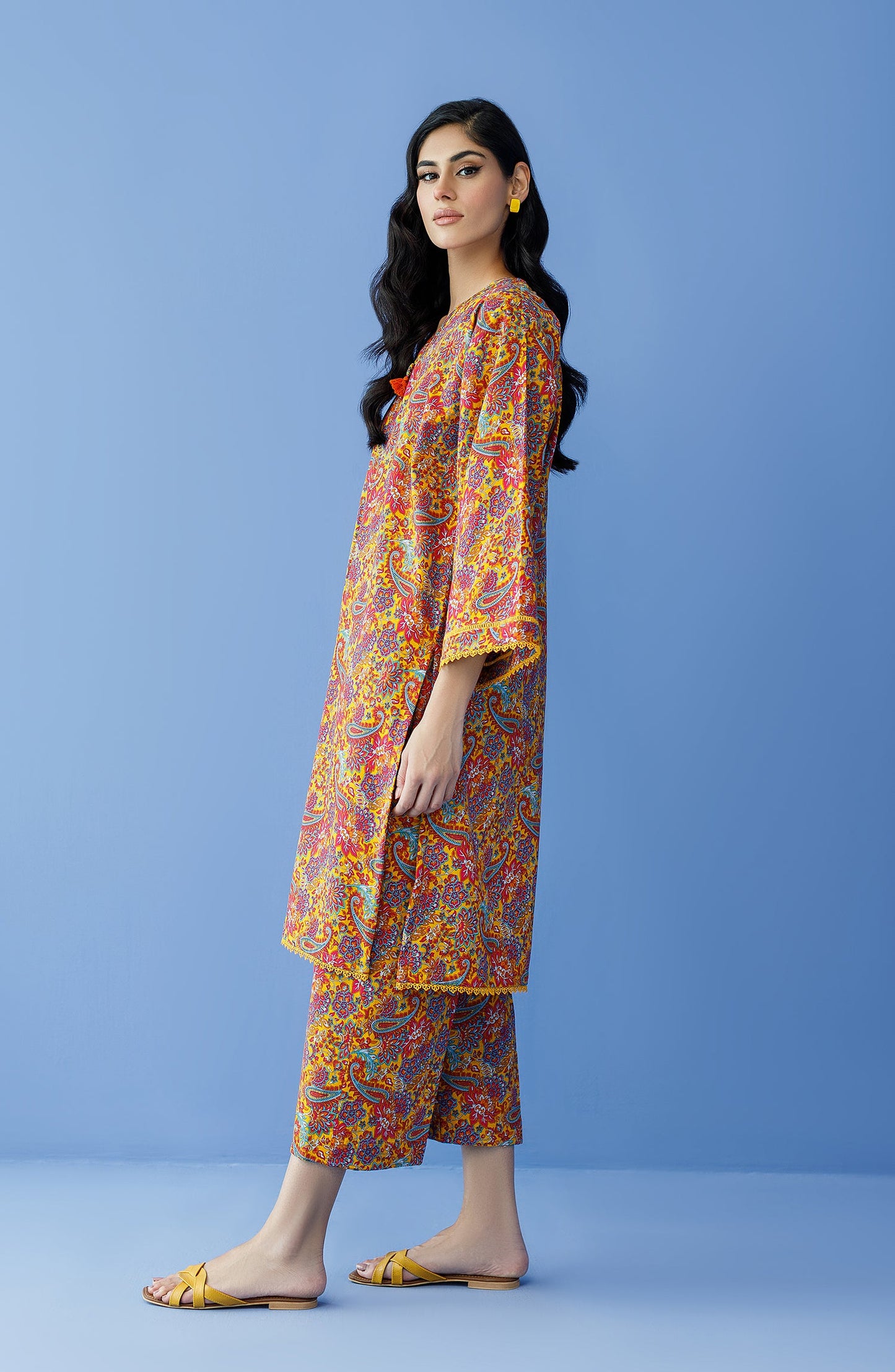 Orient - Stitched 2 Piece Printed Khaddar Shirt and Khaddar Pant