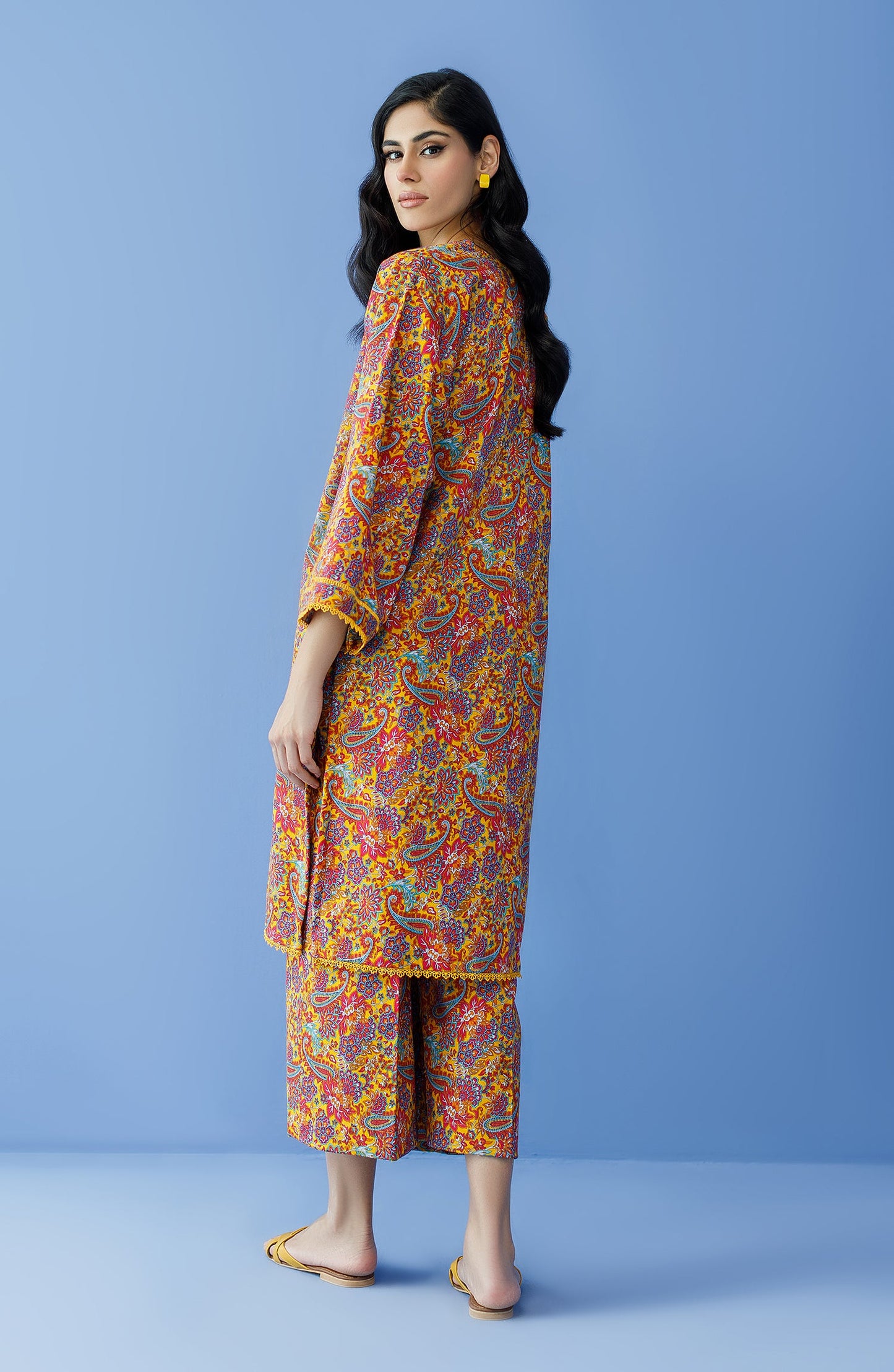 Orient - Stitched 2 Piece Printed Khaddar Shirt and Khaddar Pant