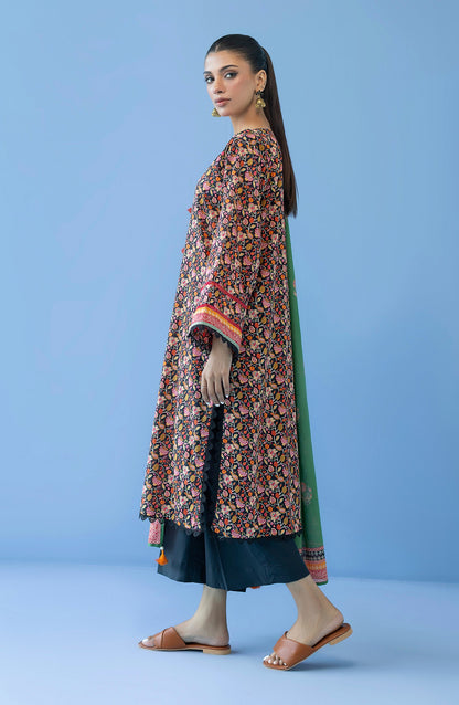 Orient - Unstitched 3 Piece Printed Cambric Shirt , Cambric Pant and Lawn Dupatta