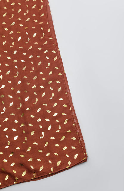 Orient - Stitched 1 Piece Dyed Cotton Scarf