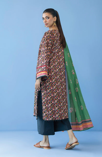 Orient - Unstitched 3 Piece Printed Cambric Shirt , Cambric Pant and Lawn Dupatta