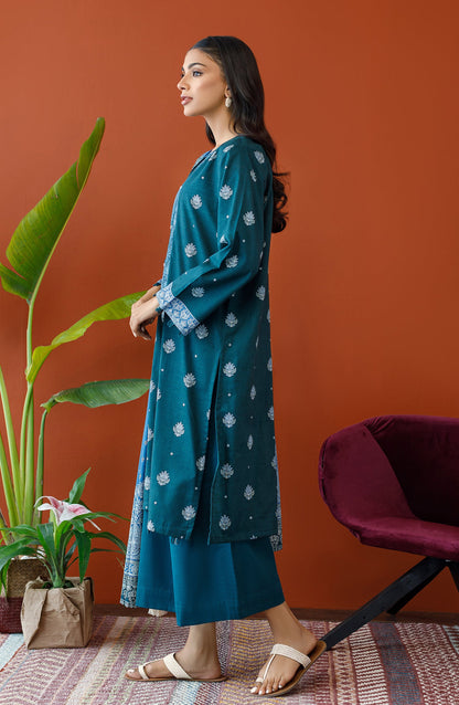 Orient - Unstitched 3 Piece Embroidered Khaddar Shirt , Khaddar Pant and Khaddar Dupatta