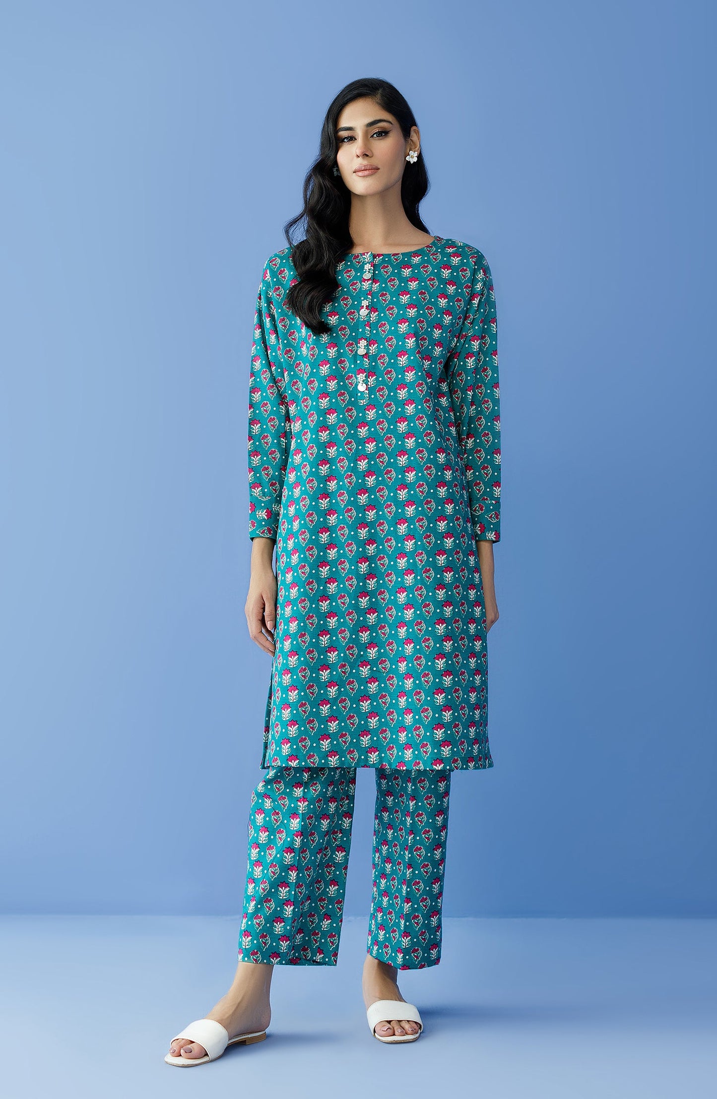 Orient - Unstitched 2 Piece Printed Khaddar Shirt and Khaddar Pant