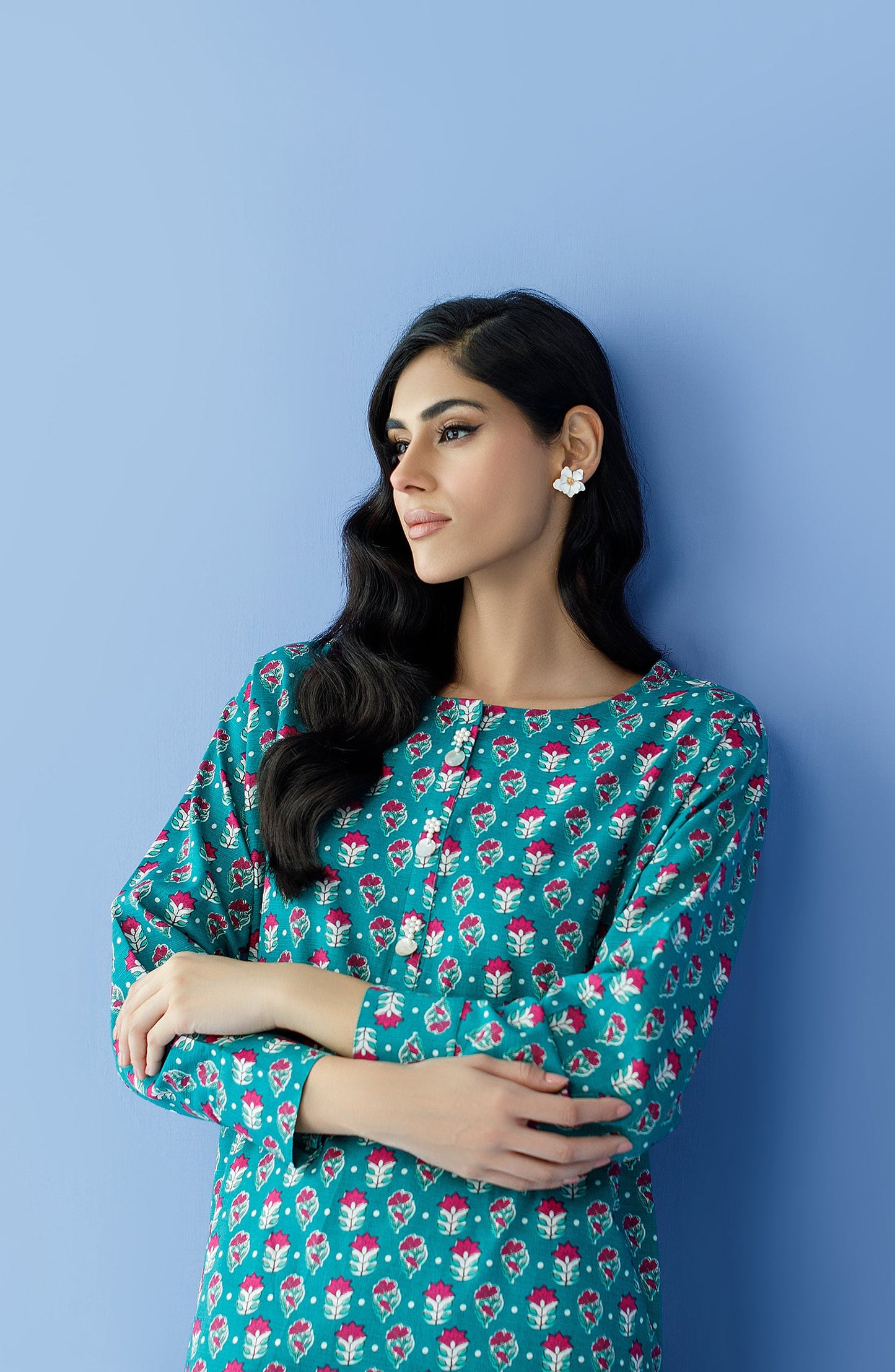 Orient - Stitched 2 Piece Printed Khaddar Shirt and Khaddar Pant