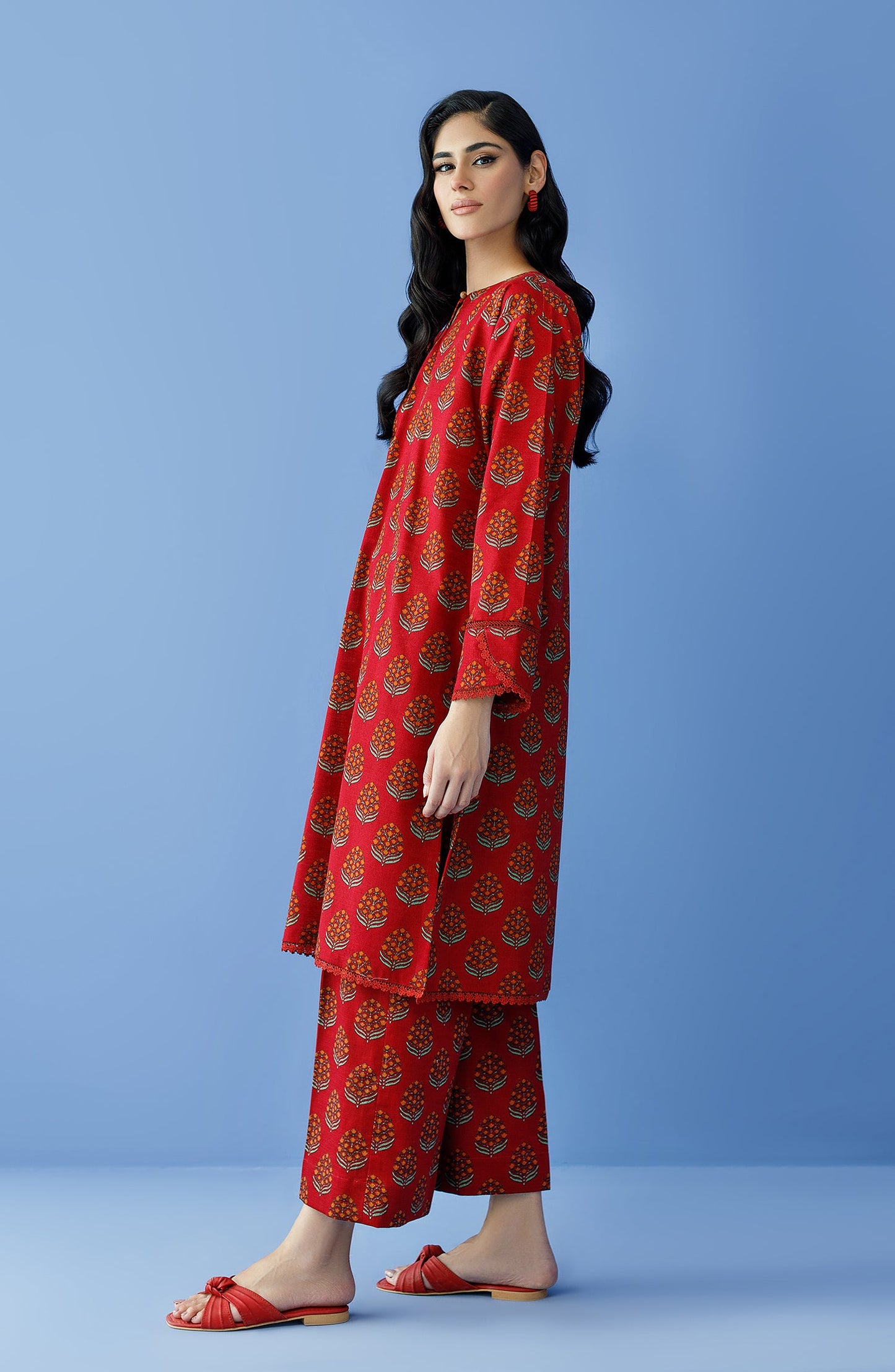 Orient - Unstitched 2 Piece Printed Khaddar Shirt and Khaddar Pant