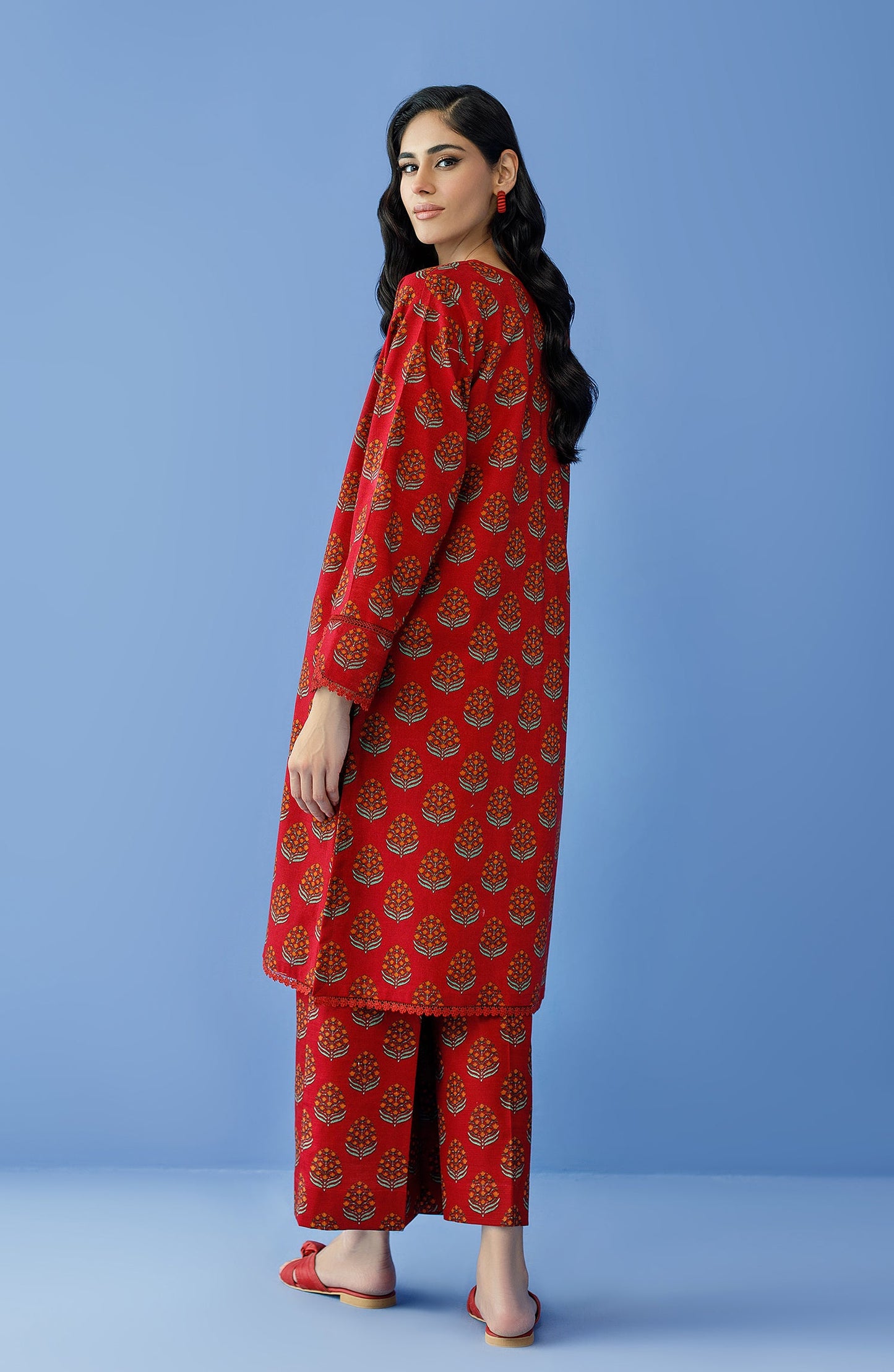 Orient - Stitched 2 Piece Printed Khaddar Shirt and Khaddar Pant