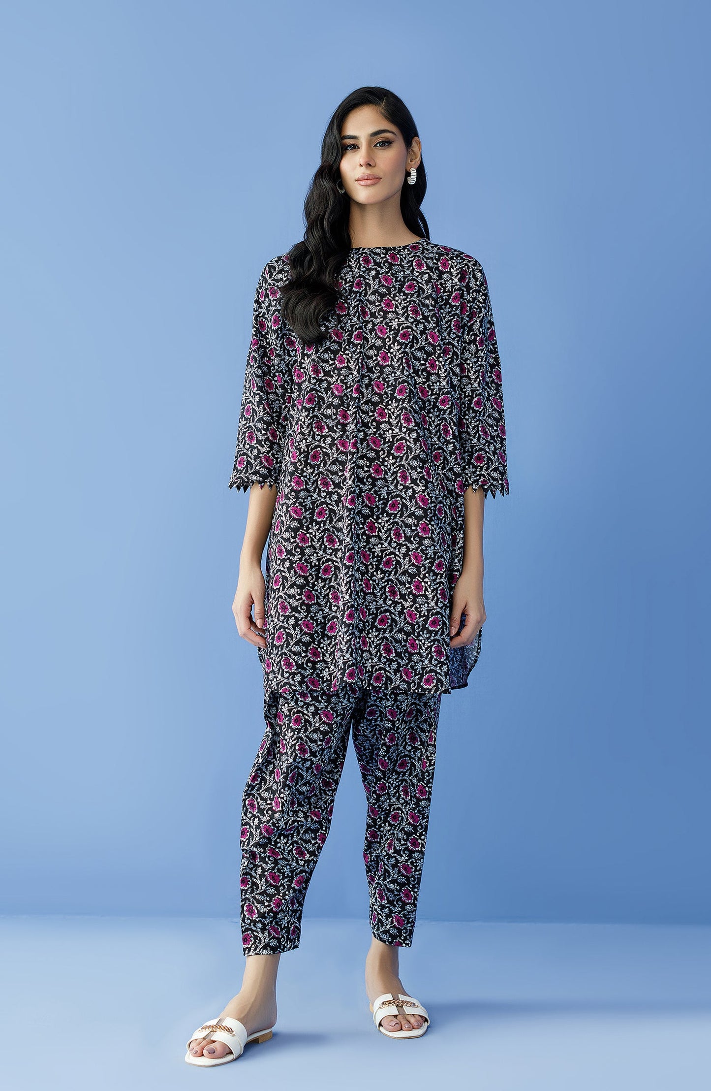Orient - Stitched 2 Piece Printed Khaddar Shirt and Khaddar Pant