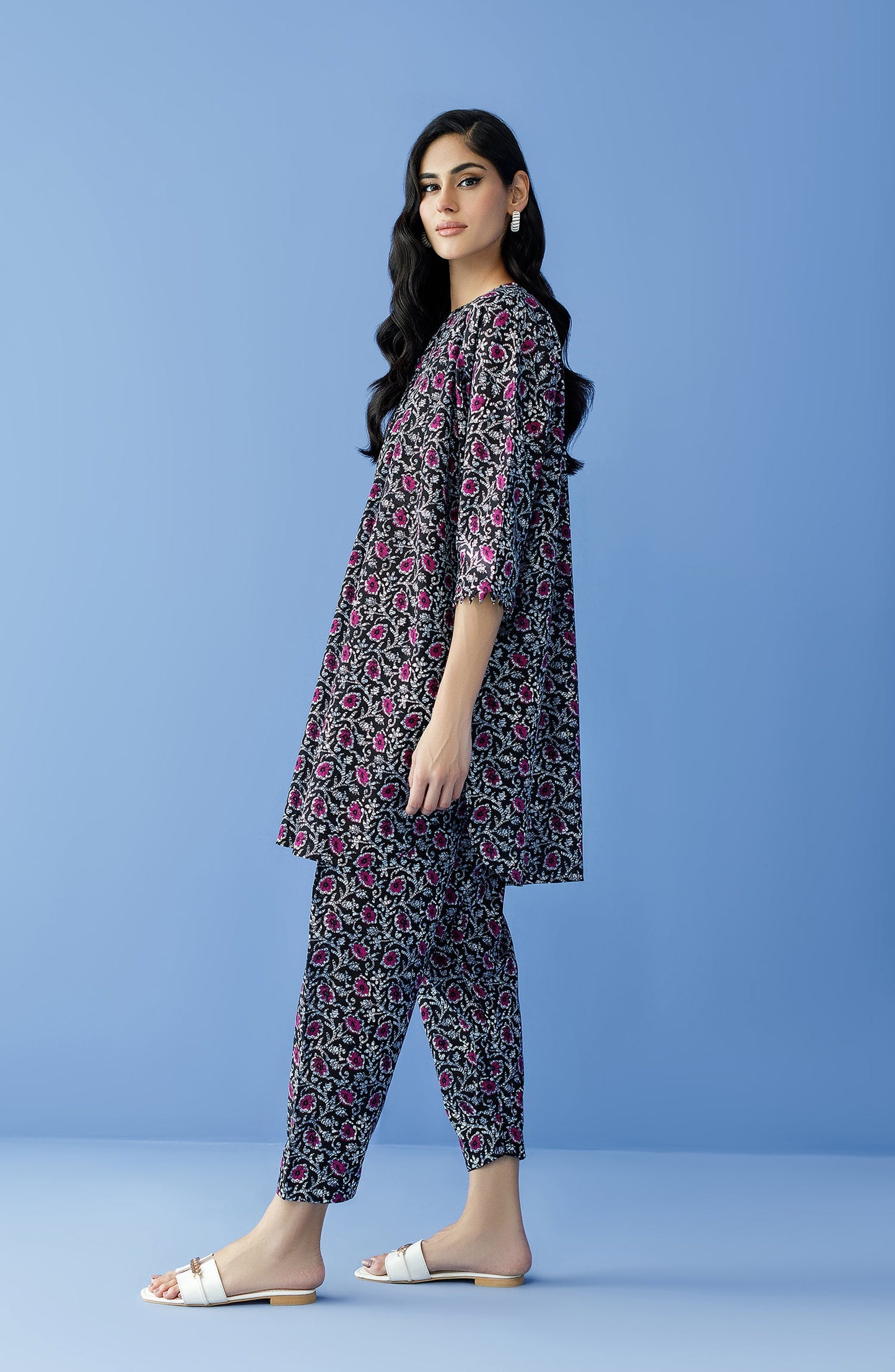 Orient - Stitched 2 Piece Printed Khaddar Shirt and Khaddar Pant