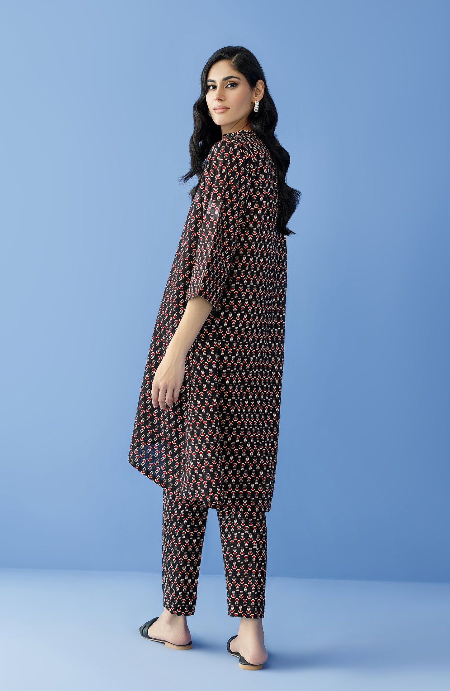 Orient - Stitched 2 Piece Printed Khaddar Shirt and Khaddar Pant