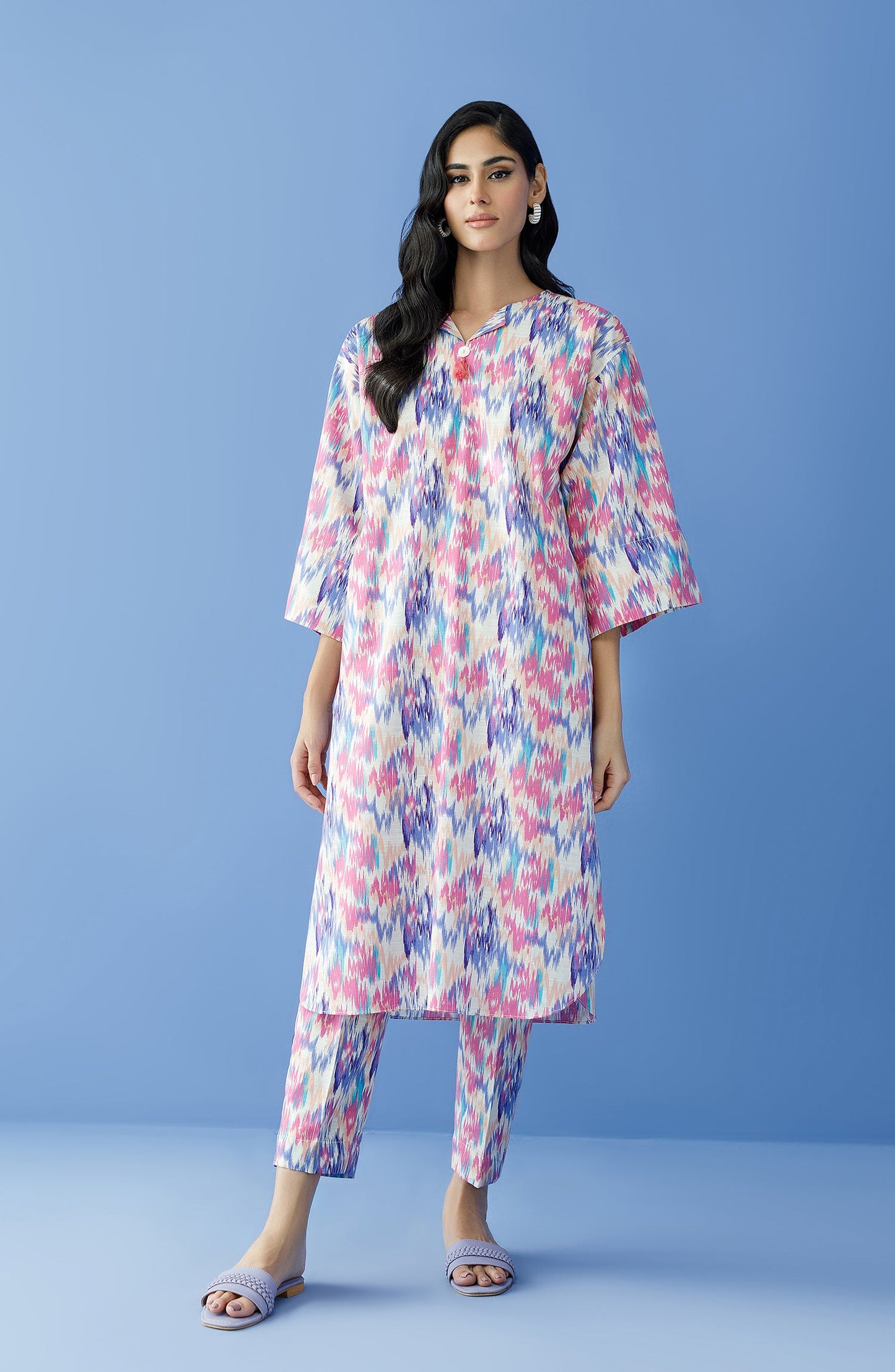 Orient - Unstitched 2 Piece Printed Khaddar Shirt and Khaddar Pant