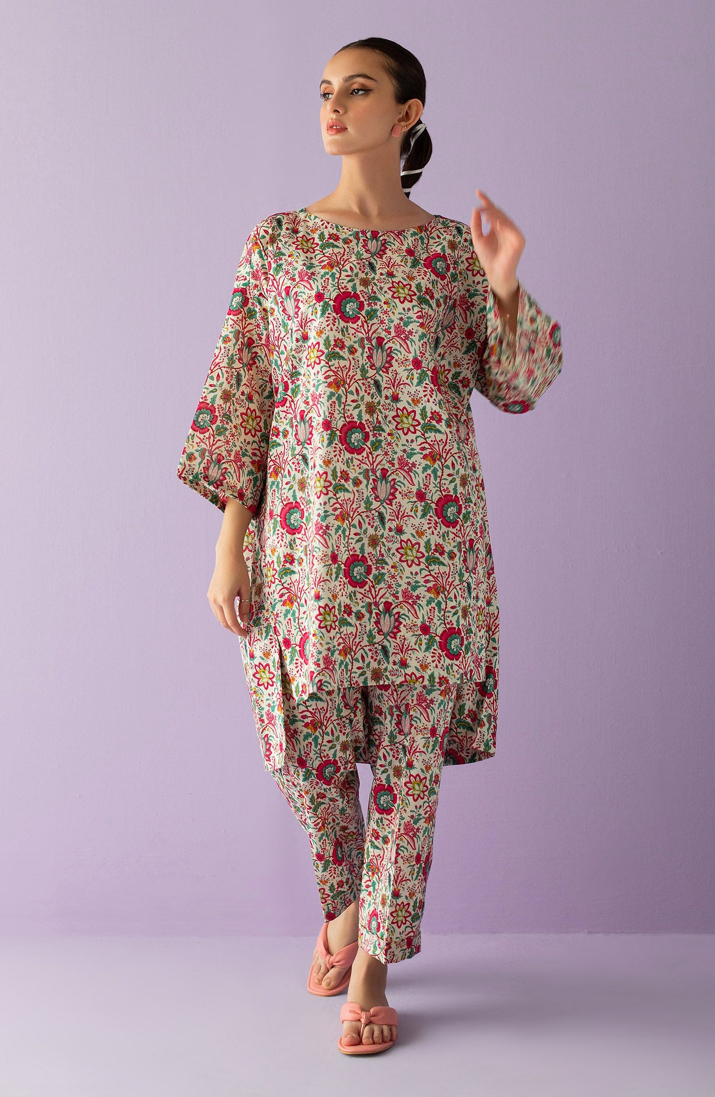 Orient - Stitched 2 Piece Printed Cambric Shirt and Cambric Pant