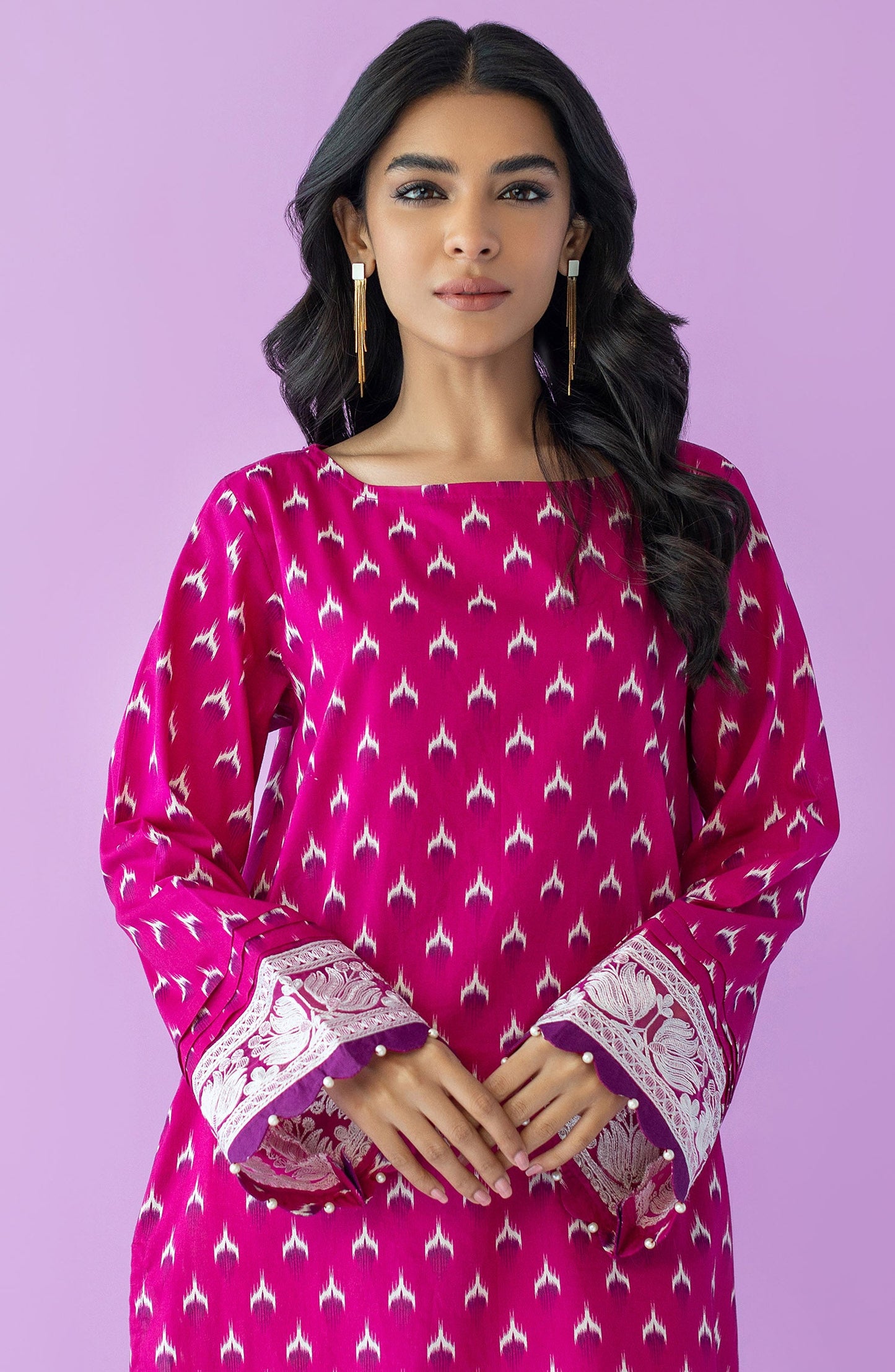 Orient - Stitched 2 Piece Embroidered Cambric Shirt and Cambric Pant
