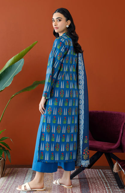 Orient - Unstitched 3 Piece Printed Cambric Shirt , Cambric Pant and Lawn Dupatta