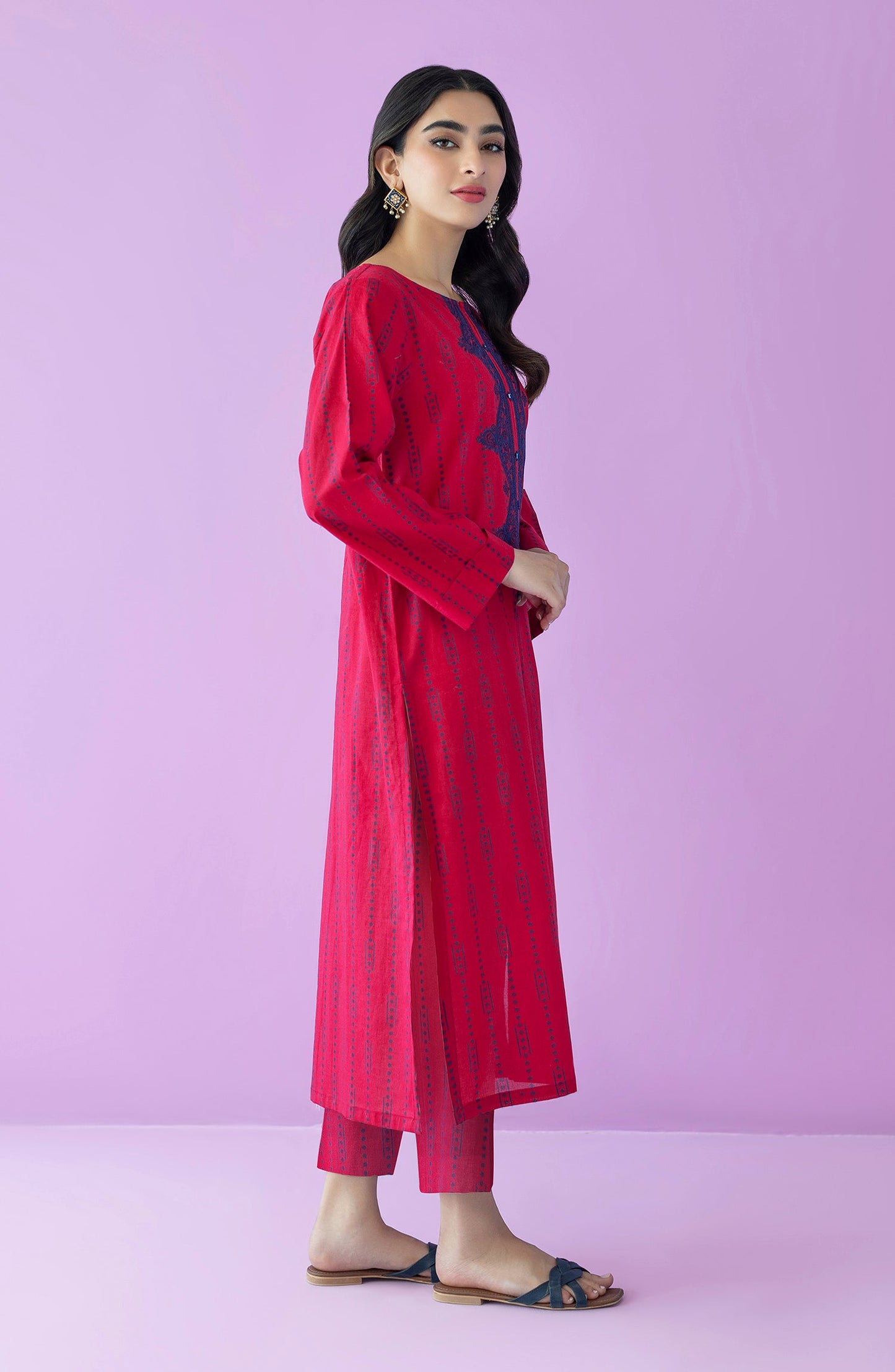 Orient - Stitched 2 Piece Embroidered Cambric Shirt and Cambric Pant