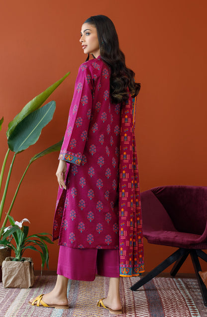 Orient - Unstitched 3 Piece Printed Khaddar Shirt , Khaddar Pant and Khaddar Dupatta