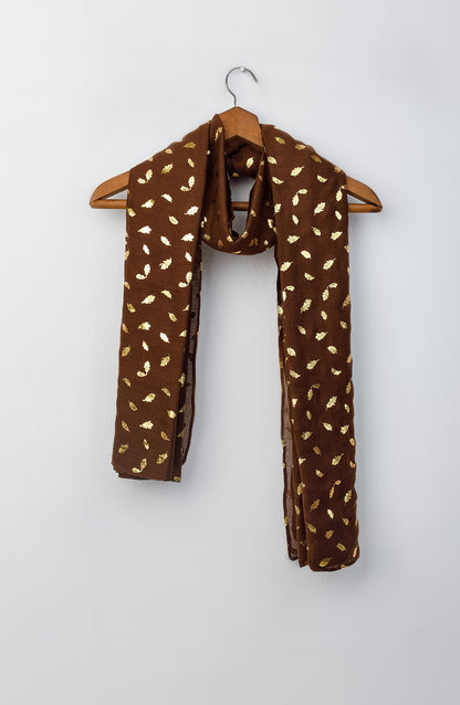Orient - Stitched 1 Piece Dyed Cotton Scarf
