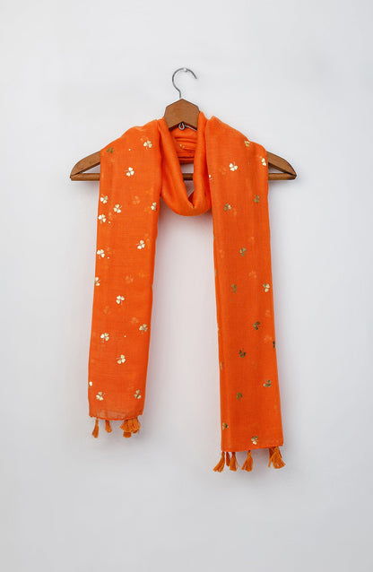 Orient - Stitched 1 Piece Dyed Cotton Scarf