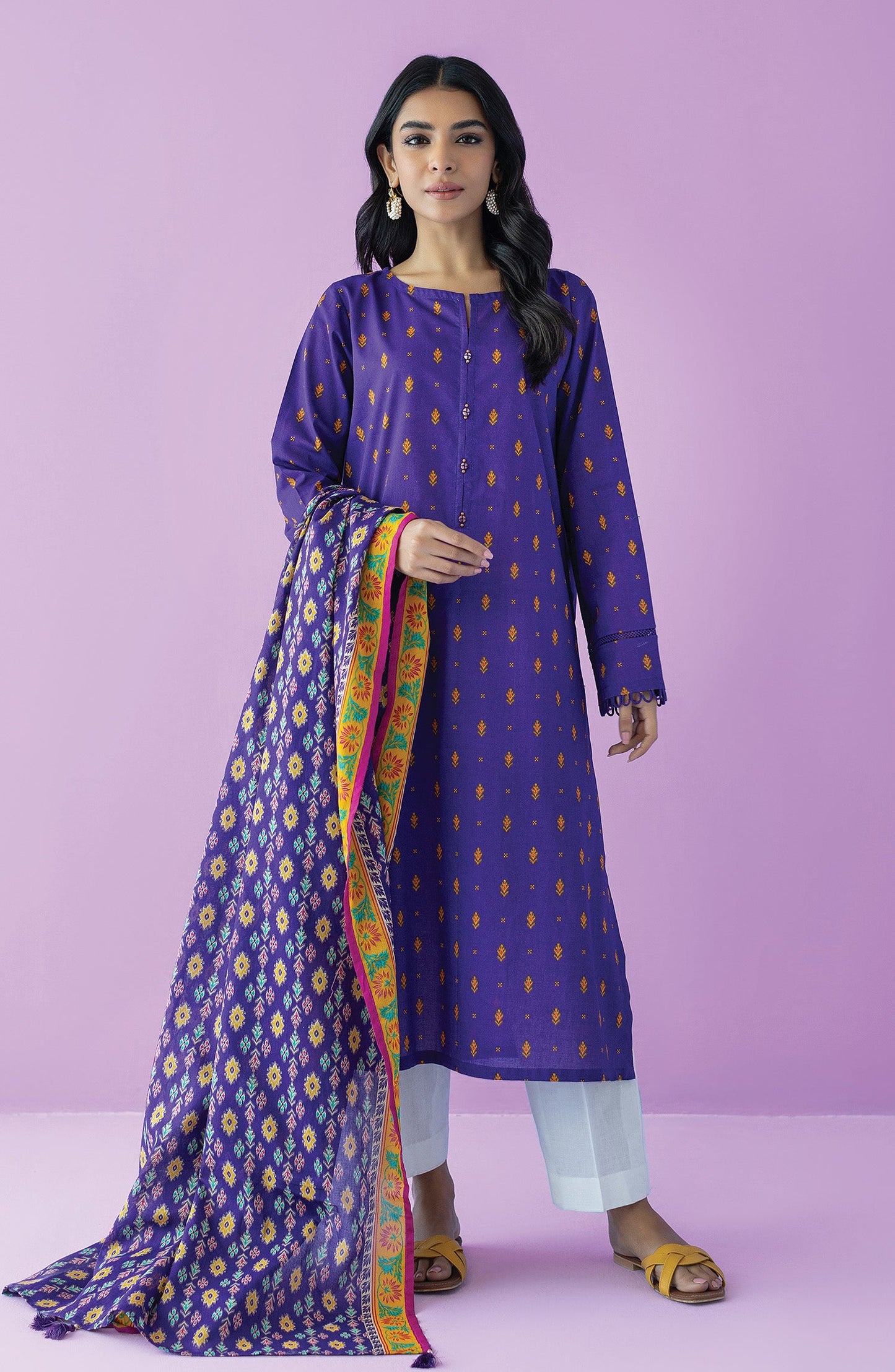 Orient - Stitched 2 Piece Printed Lawn Shirt and Lawn Dupatta