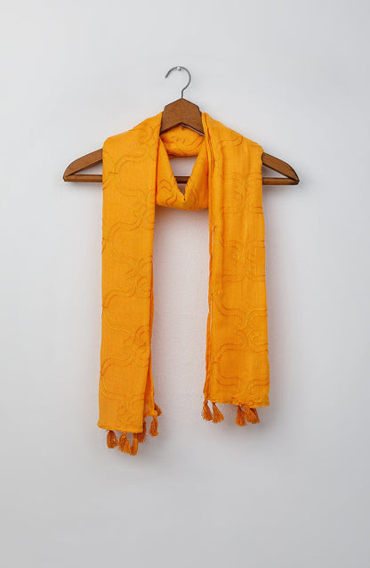 Orient - Stitched 1 Piece Dyed Cotton Scarf