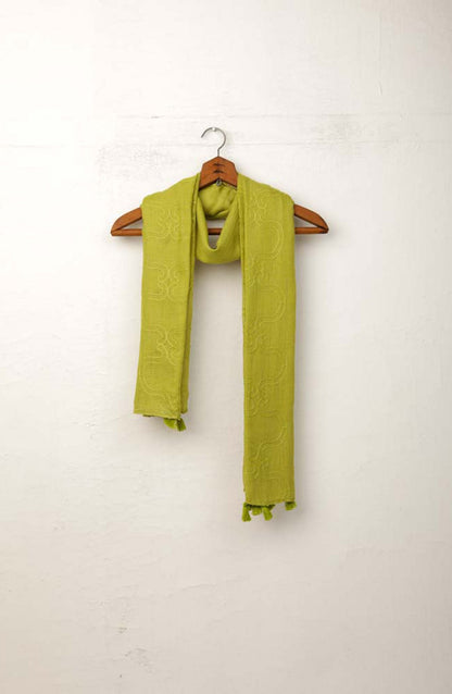 Orient - Stitched 1 Piece Dyed Cotton Scarf