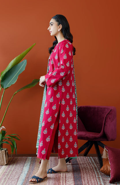 Orient - Unstitched 3 Piece Printed Khaddar Shirt , Khaddar Pant and Khaddar Dupatta