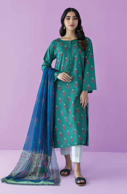 Orient - Unstitched 2 Piece Printed Lawn Shirt and Chiffon Dupatta