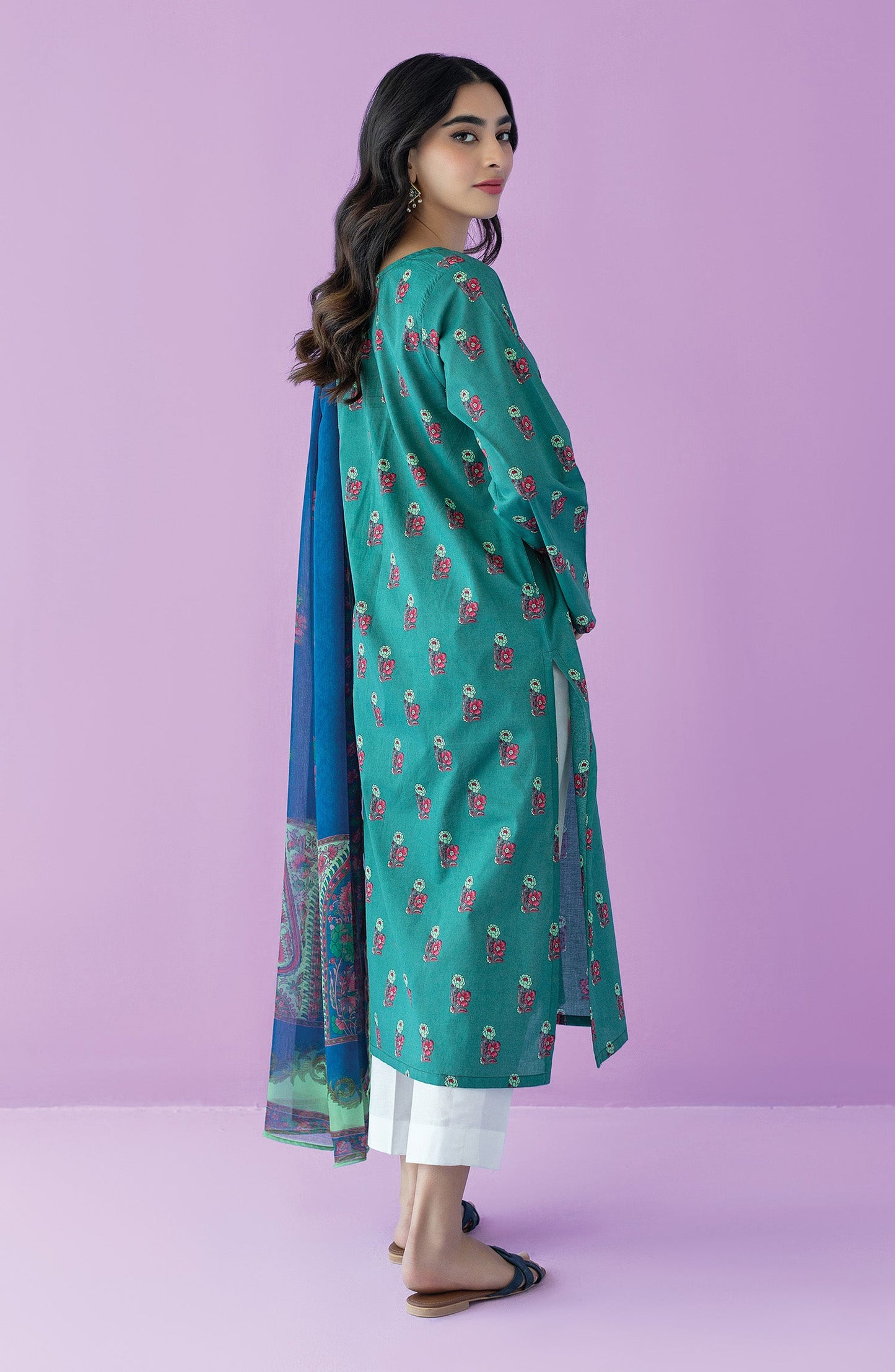 Orient - Unstitched 2 Piece Printed Lawn Shirt and Chiffon Dupatta