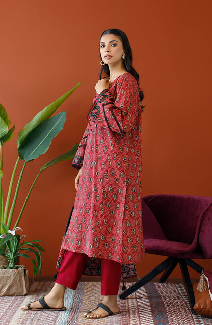 Orient - Unstitched 3 Piece Printed Khaddar Shirt , Khaddar Pant and Khaddar Dupatta
