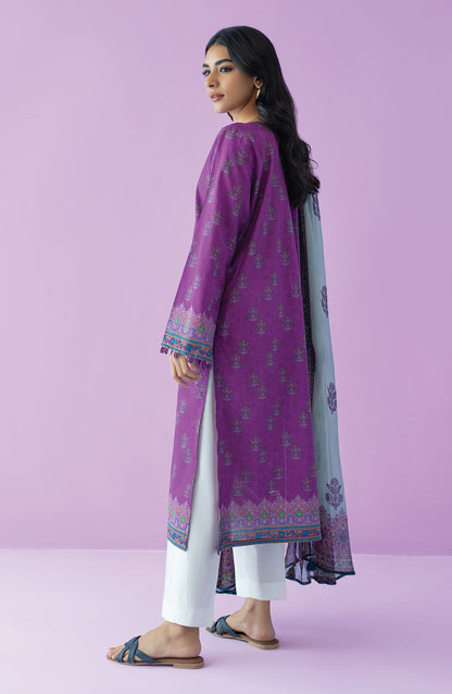 Orient - Unstitched 2 Piece Embroidered Lawn Shirt and Chiffon Dupatta