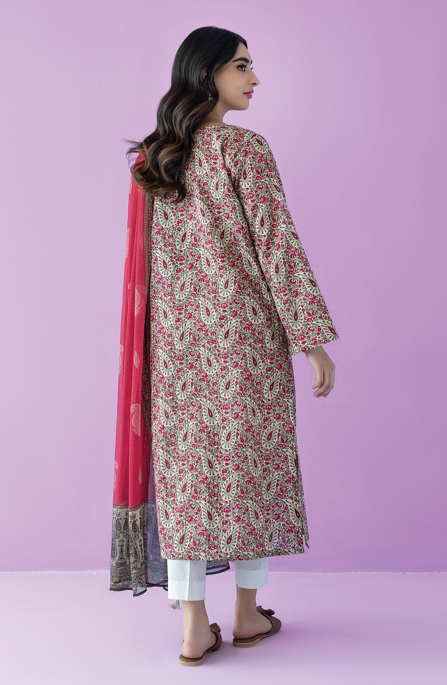 Orient - Unstitched 2 Piece Printed Lawn Shirt and Chiffon Dupatta