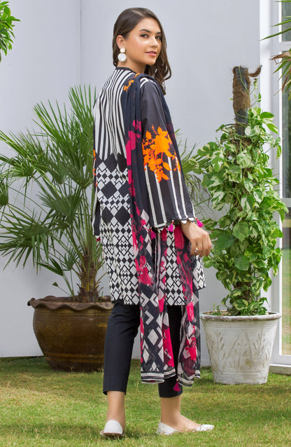 Orient - Unstitched 2 Piece Printed Lawn Shirt Dupatta