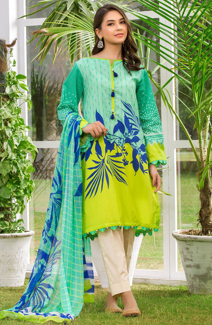 Orient - Unstitched 2 Piece Printed Lawn Shirt Dupatta