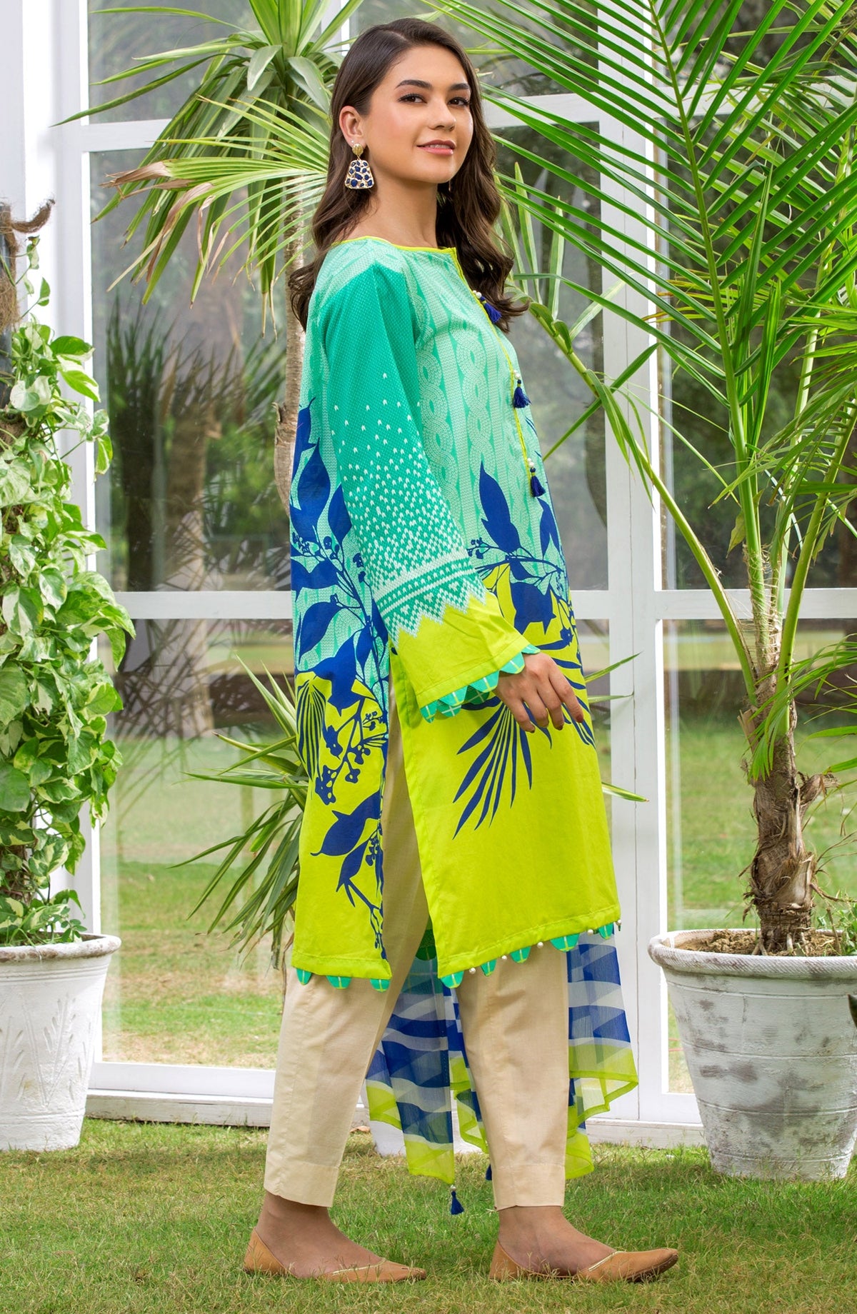 Orient - Unstitched 2 Piece Printed Lawn Shirt Dupatta