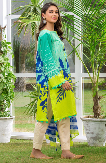 Orient - Unstitched 2 Piece Printed Lawn Shirt Dupatta
