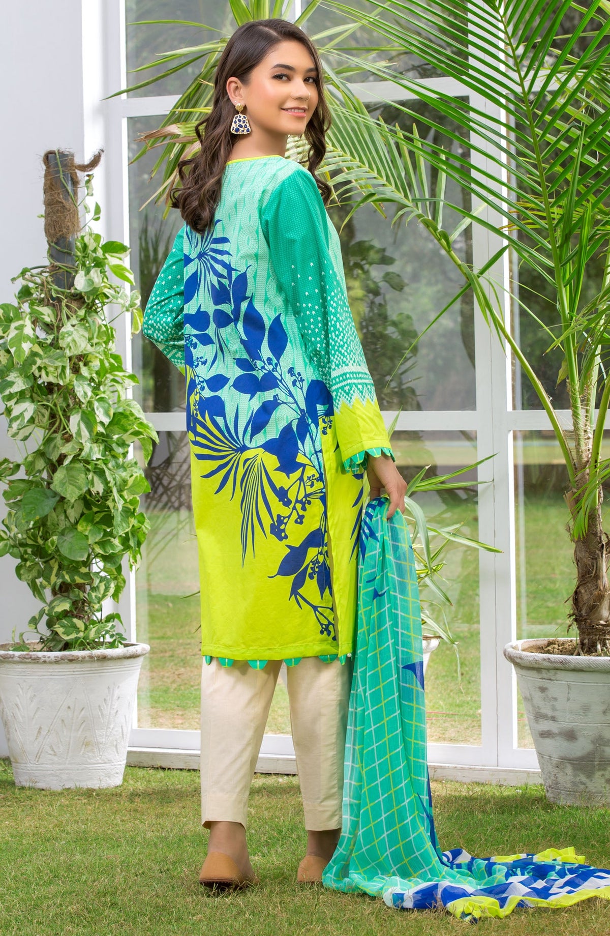 Orient - Unstitched 2 Piece Printed Lawn Shirt Dupatta