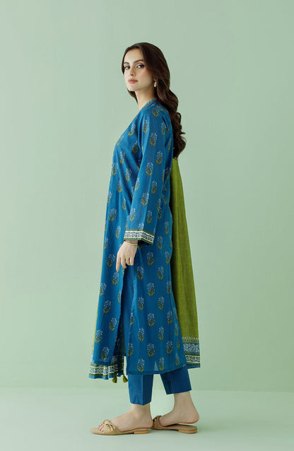 Orient - Stitched 3 Piece Printed Lawn Shirt , Cambric Pant and Lawn Dupatta
