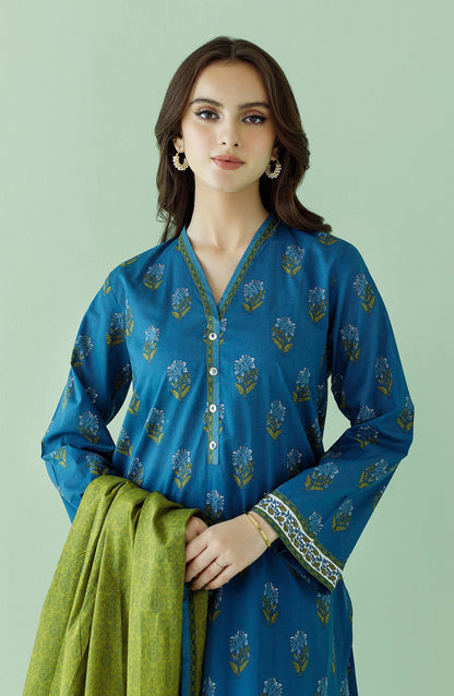 Orient - Unstitched 3 Piece Printed Lawn Shirt , Cambric Pant and Lawn Dupatta