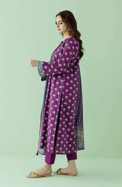 Orient - Unstitched 3 Piece Printed Lawn Shirt , Cambric Pant and Lawn Dupatta
