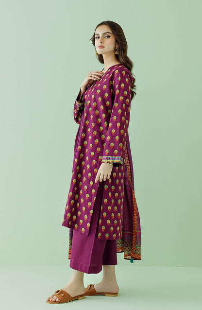 Orient - Stitched 3 Piece Printed Lawn Shirt , Cambric Pant and Lawn Dupatta