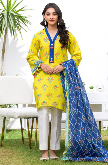 Orient - Unstitched 2 Piece Printed Lawn Shirt Dupatta